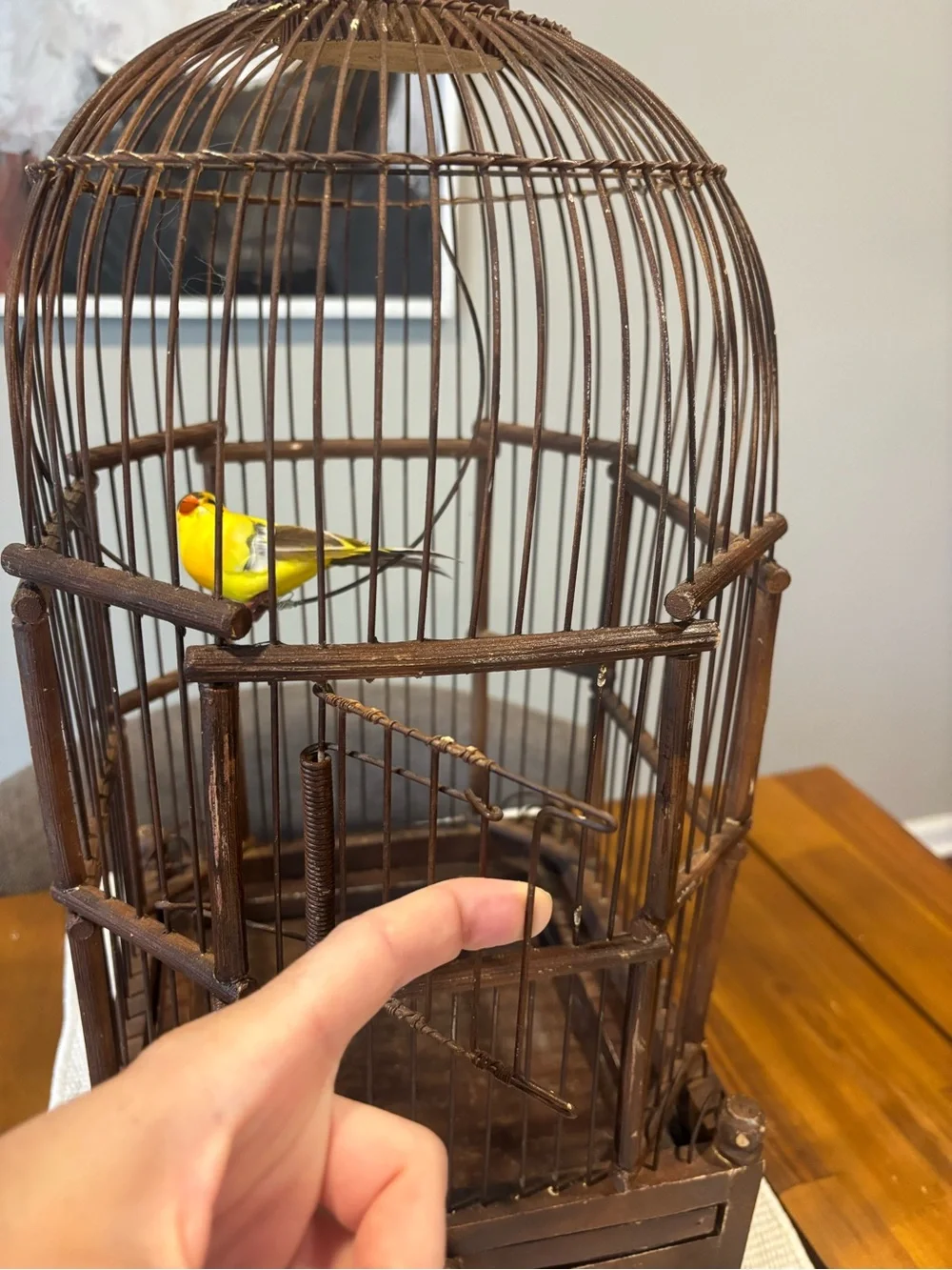 Late 19th-Century Wooden Birdcage